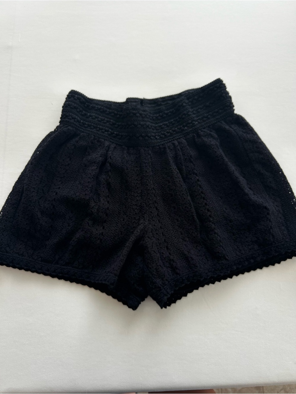 Maurices Black Crochet High-Waist Women's Shorts